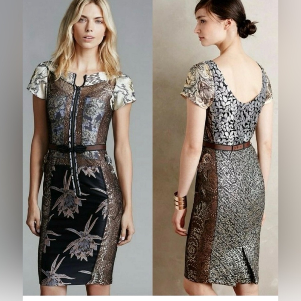 Anthropologie Byron Lars Floral and Cream Midi Dress- SUPER CUTE!